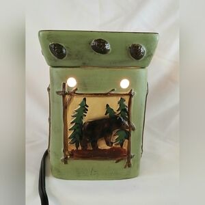 Scentsy Lodge Full Size Retired Warmer Moose Bear Fish Pine Rustic Cabin.
